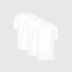All White Active Crew Neck 3-Pack