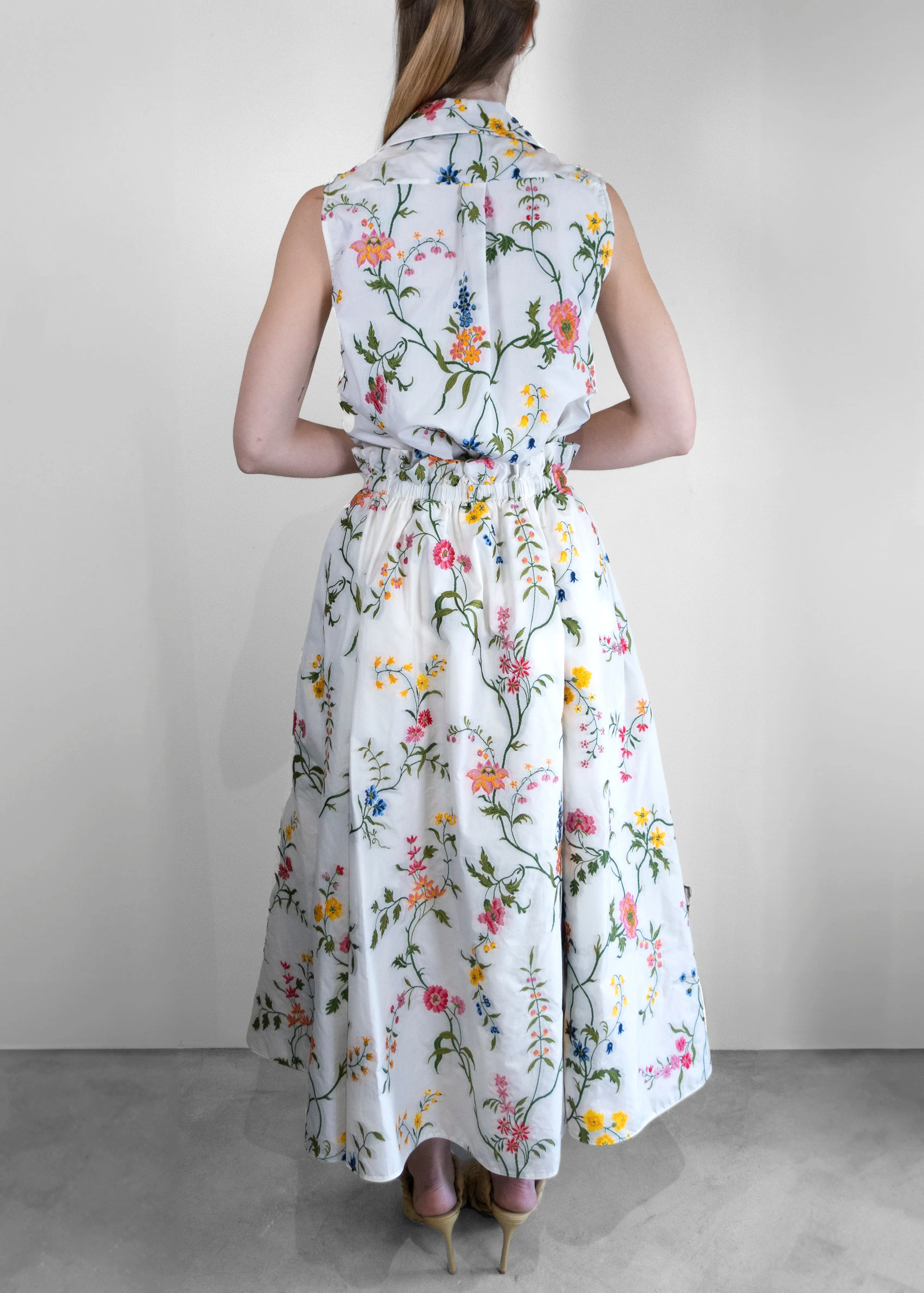 Christian Dior Floral Sleeveless Collared Set