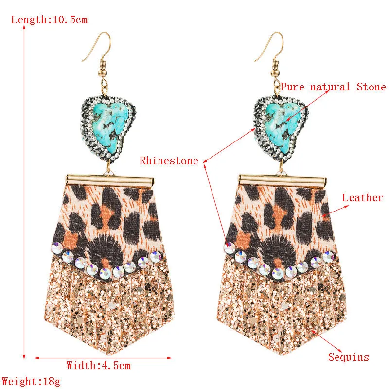 Fashion leopard-print diamond earrings（AE4056）