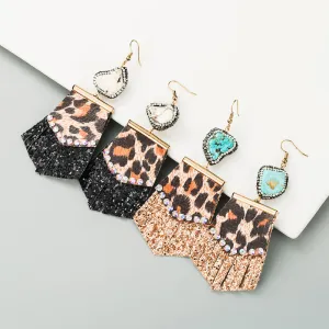 Fashion leopard-print diamond earrings（AE4056）