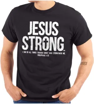 Jesus Strong Philippians 4:13 Bible Graphic T Shirt Men or Women