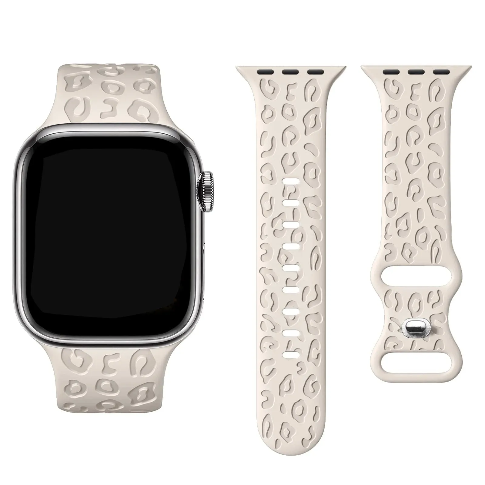 Leopard Luxe Silicone Band - The Wild Side of Apple Watch Accessories - Sand Pink
