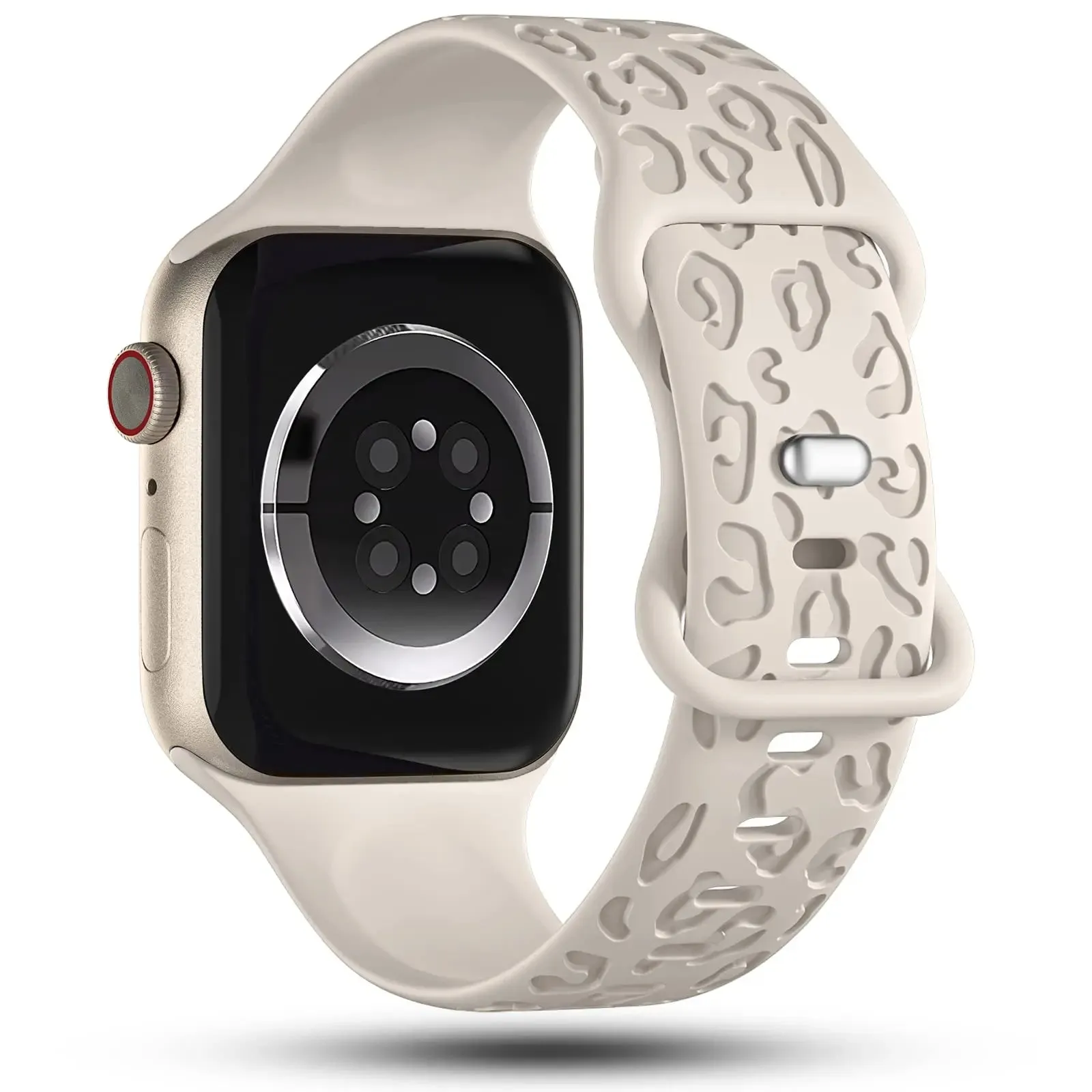 Leopard Luxe Silicone Band - The Wild Side of Apple Watch Accessories - Sand Pink