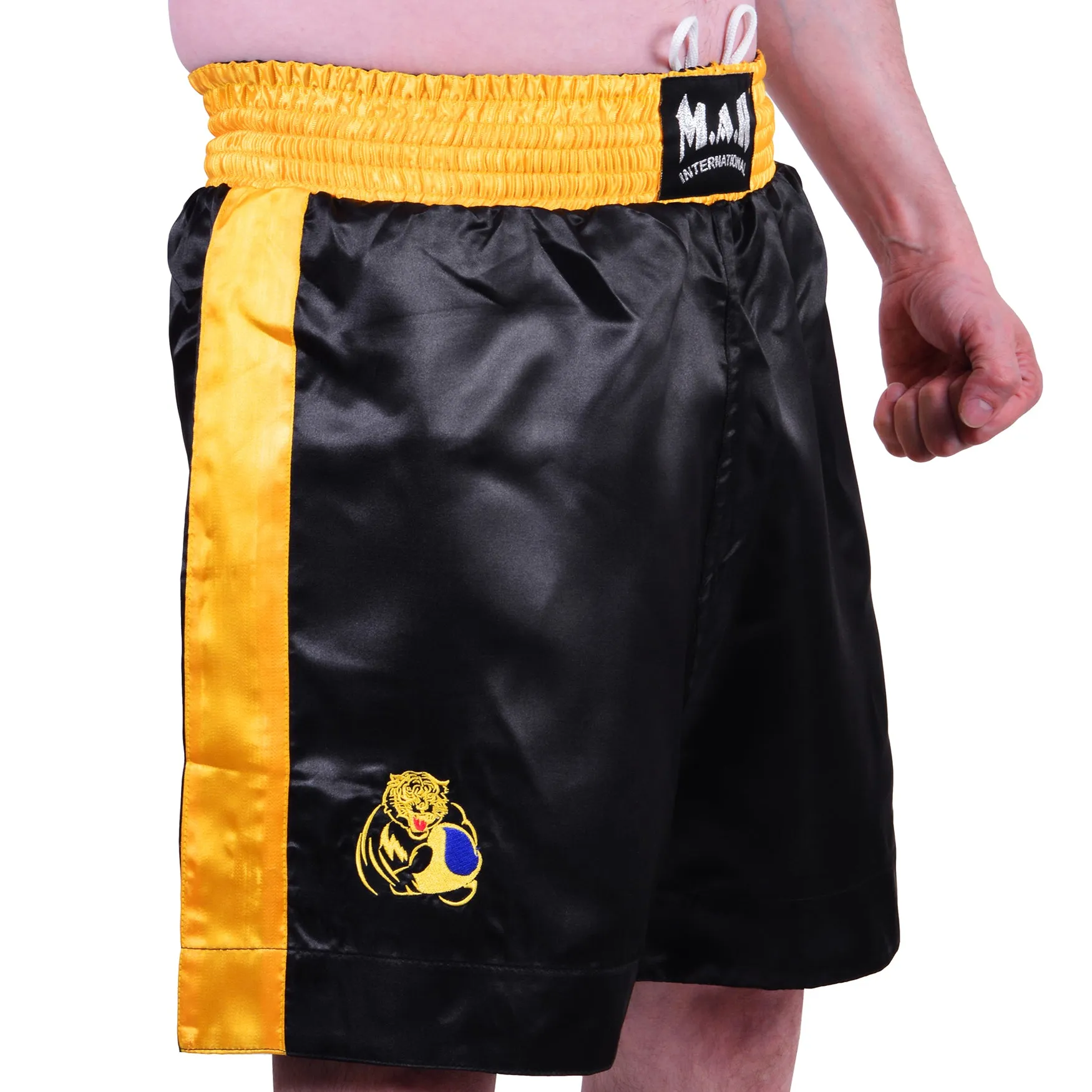 MAR-103A | Black & Yellow Boxing Shorts