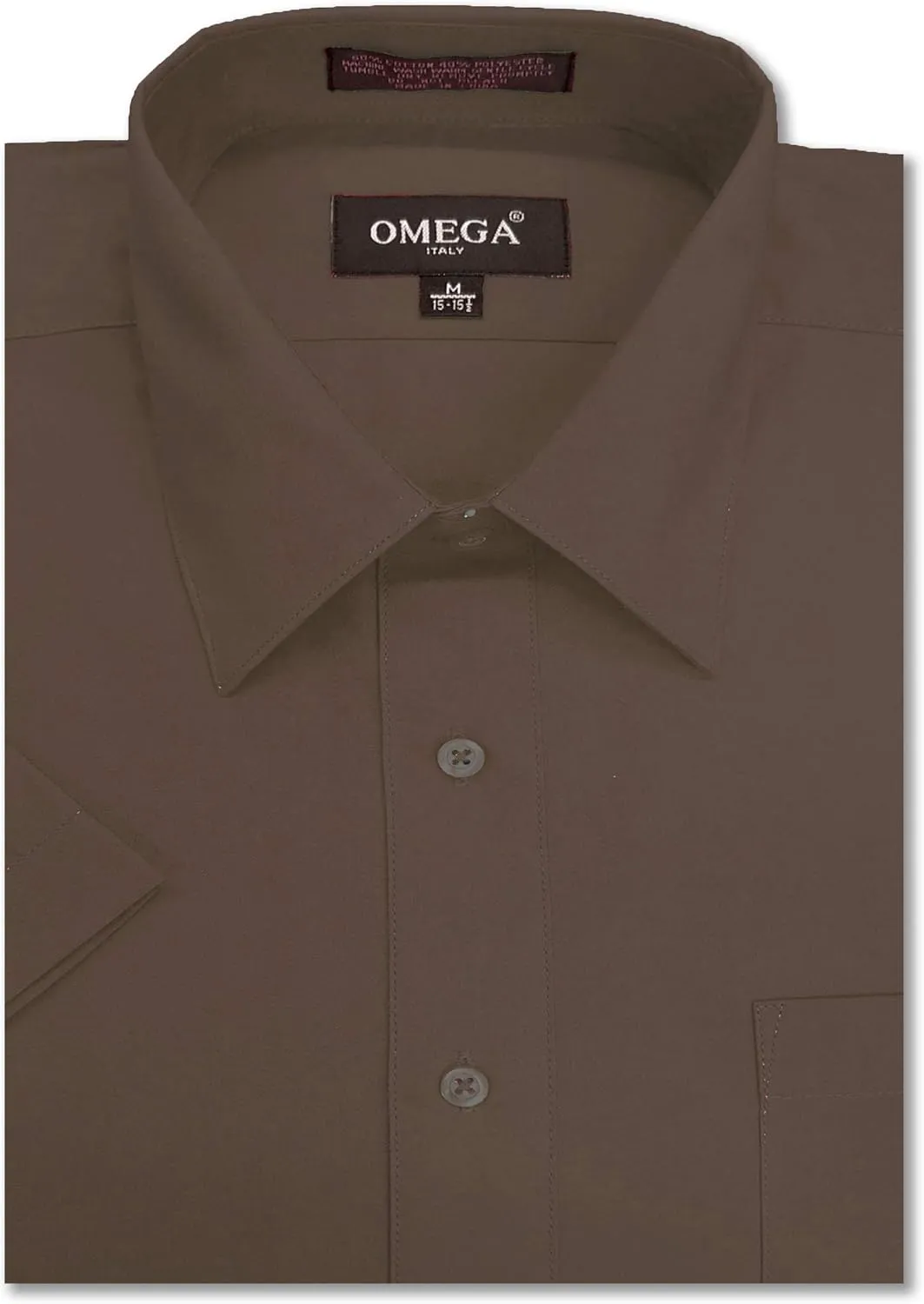 Mens Short Sleeve Solid Color Dress Shirts