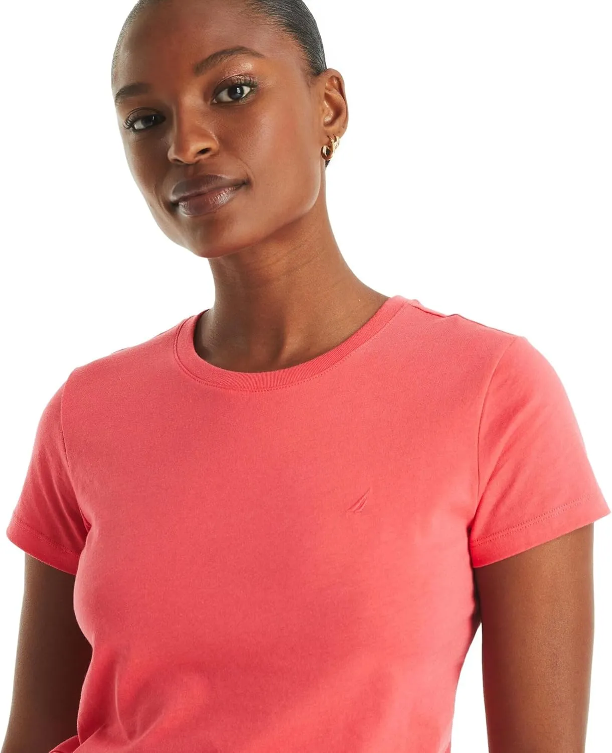 Nautica Women's Classic Fit Crew-Neck J-Class T-Shirt