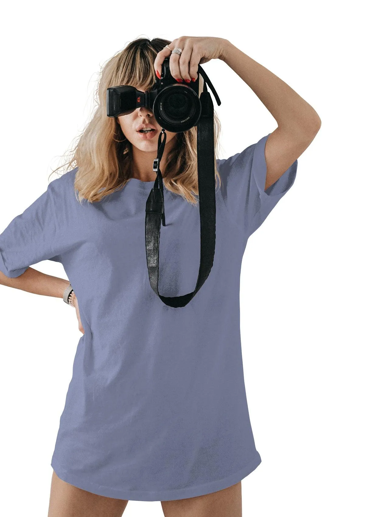 Perfect TShirt Co Womens Original Boyfriend T-Shirt Lavender Blue