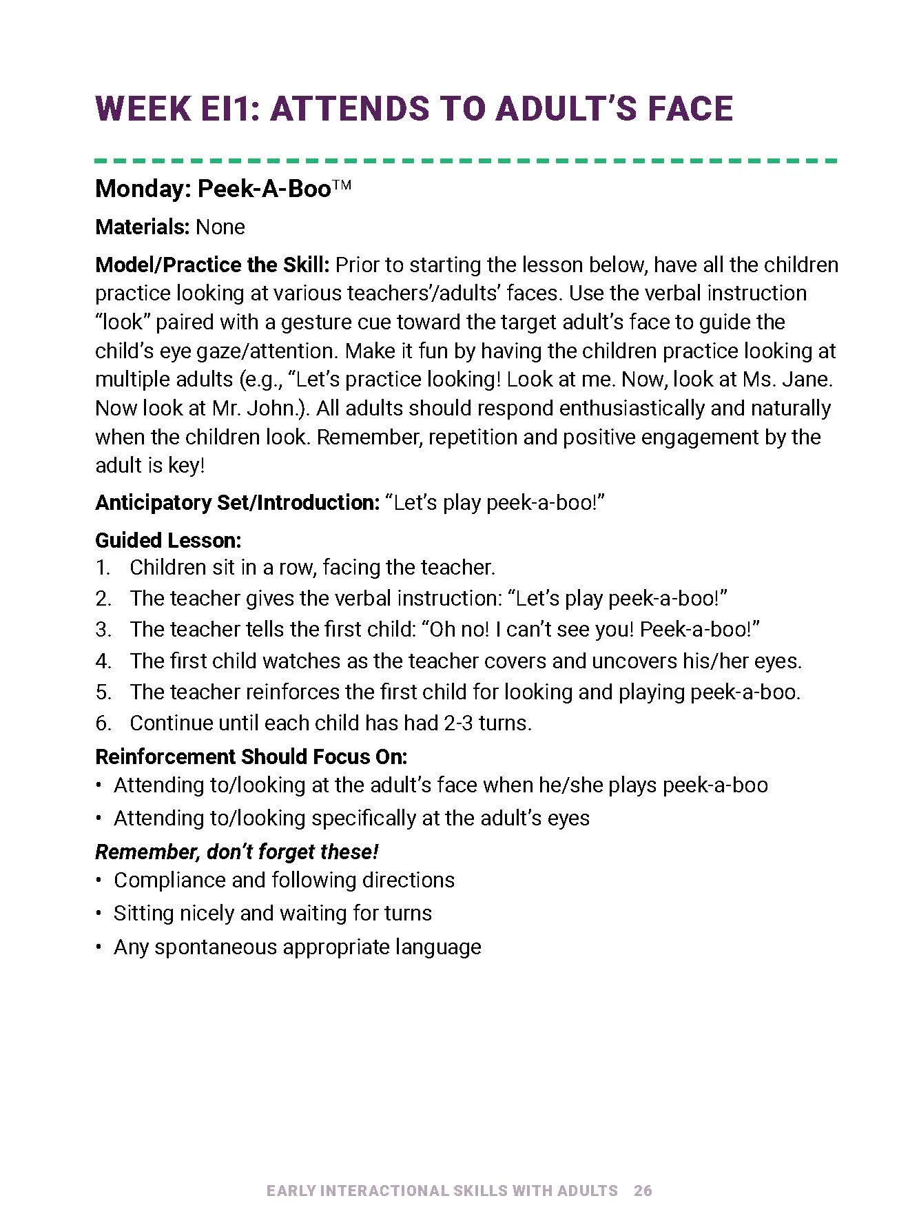 Pre-Communication Social Engagement Skills: A Curriculum for Children with Autism Spectrum Disorder and Global Delays