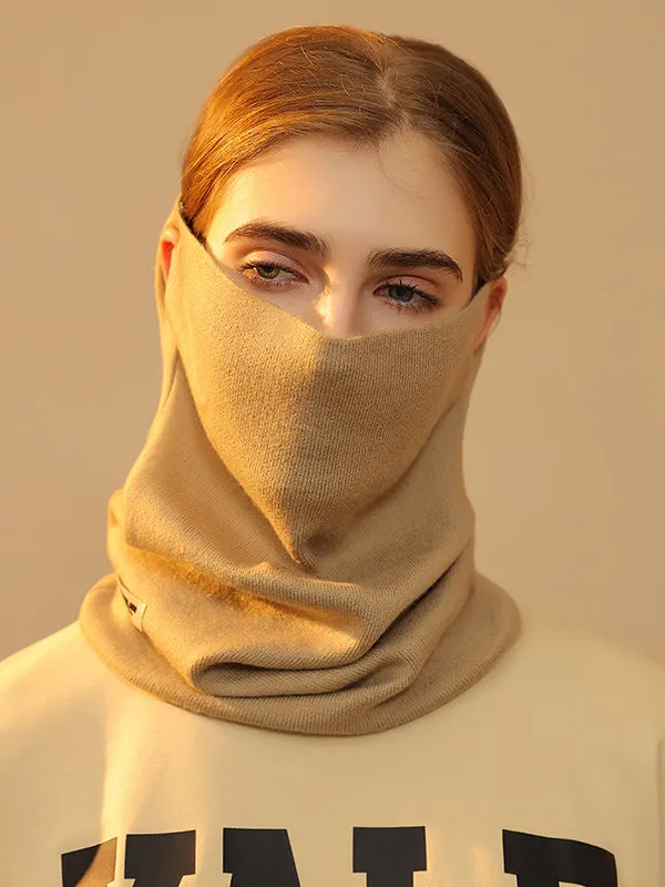 Simple Keep Warm Solid Color Face Shield Masks