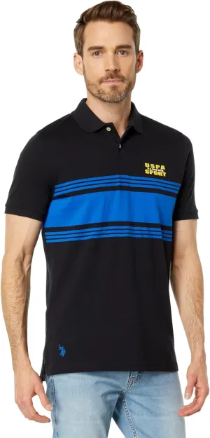 U.S. POLO ASSN. Engineered Stripe Short Sleeve Knit Polo