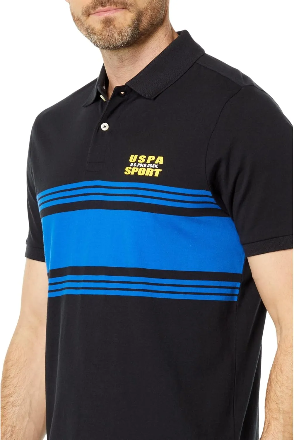 U.S. POLO ASSN. Engineered Stripe Short Sleeve Knit Polo