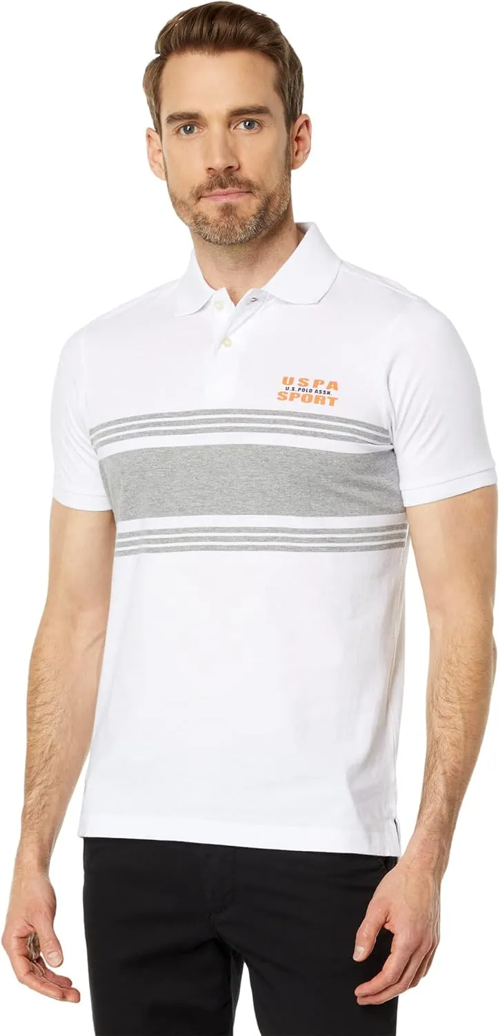 U.S. POLO ASSN. Engineered Stripe Short Sleeve Knit Polo