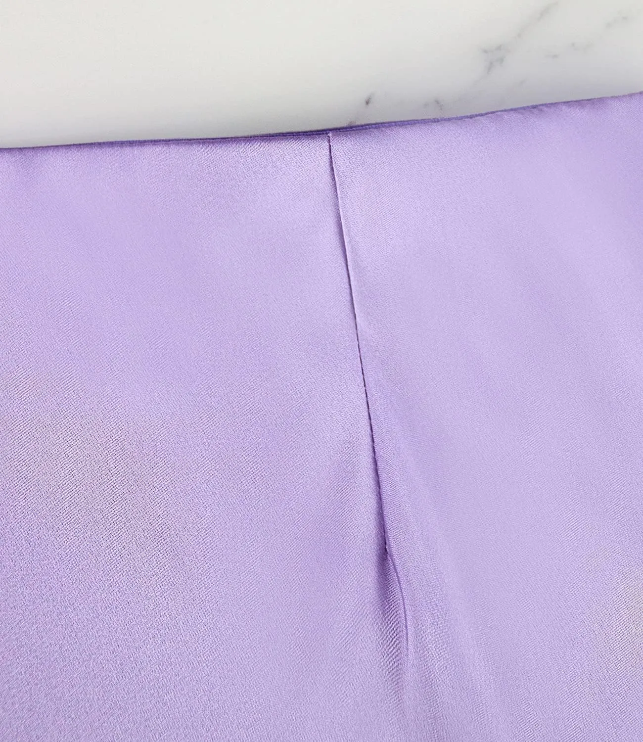 Women's Satin High Waist Hidden Elasticized Waistband Flared Casual A Line Midi Skirt